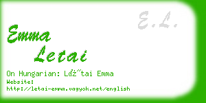 emma letai business card